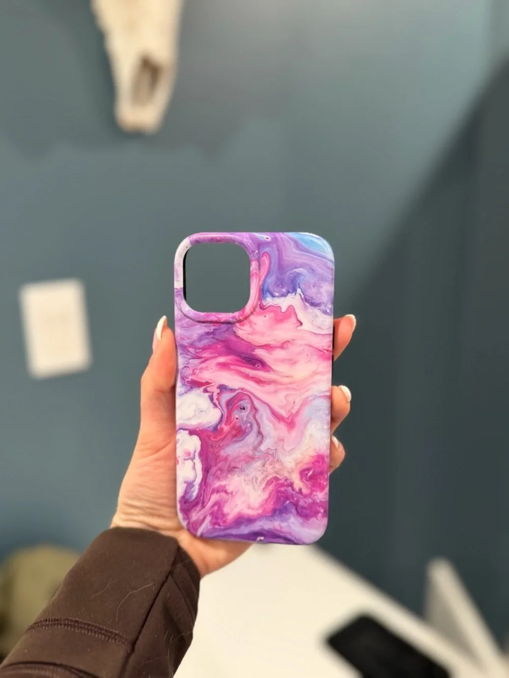 Casely iPhone 15 Case - ‘Tie Dying Over You’ Purple Marble